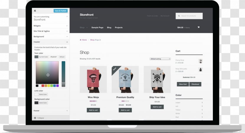 WooCommerce Storefront WordPress E-commerce Theme - Media Transparent PNG