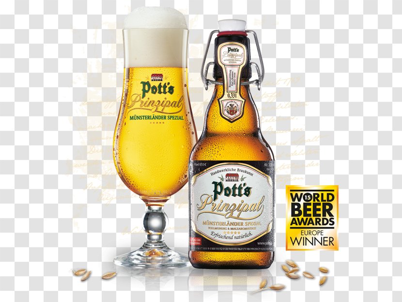 Wheat Beer Bottle Pott's Brauerei Lager Transparent PNG