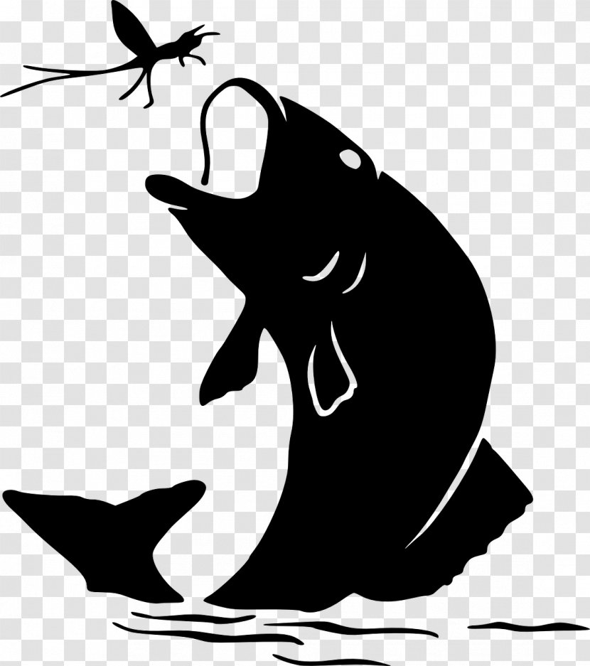 Silhouette Bass Fishing Clip Art - Red And Black Carp Transparent PNG