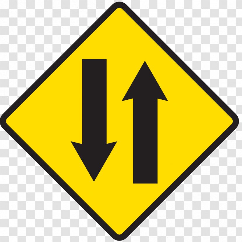 Traffic Sign One-way Road - Warning Transparent PNG
