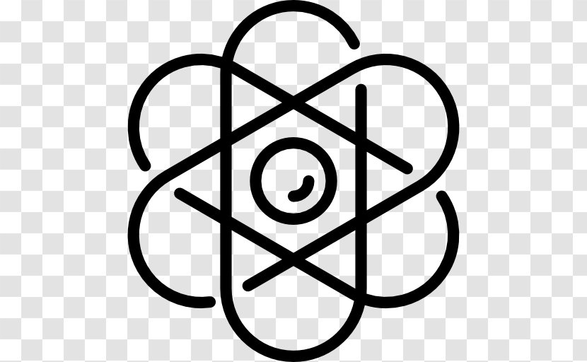 Science Atom Chemistry Symbol - Black And White - Education Physics Transparent PNG