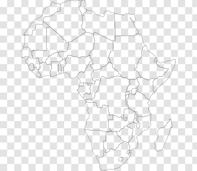 Africa Line Art Map Drawing Globe - Coloring Book Transparent PNG