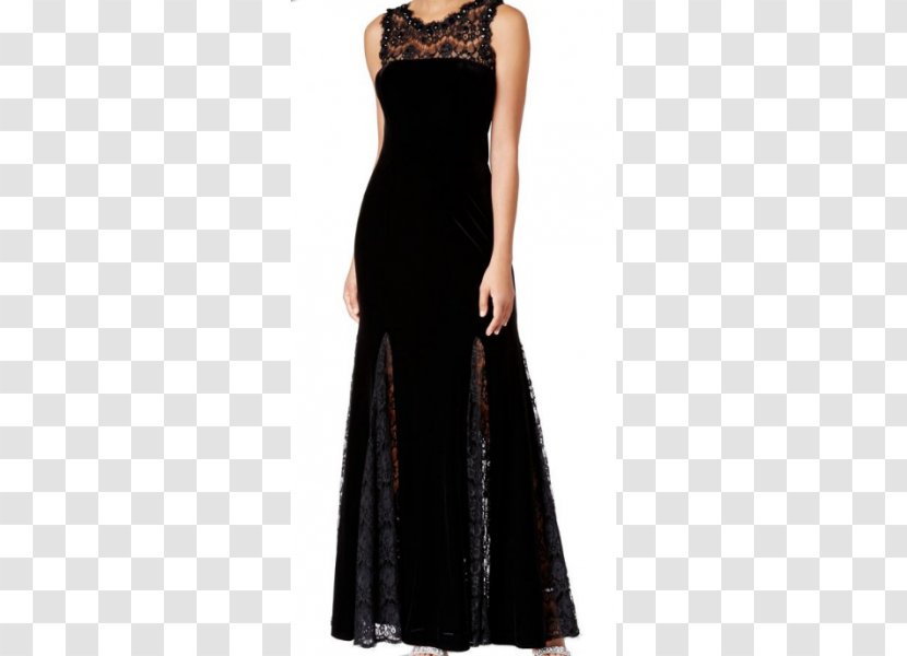 Little Black Dress Gown Formal Wear Sleeve - Bridal Party Transparent PNG