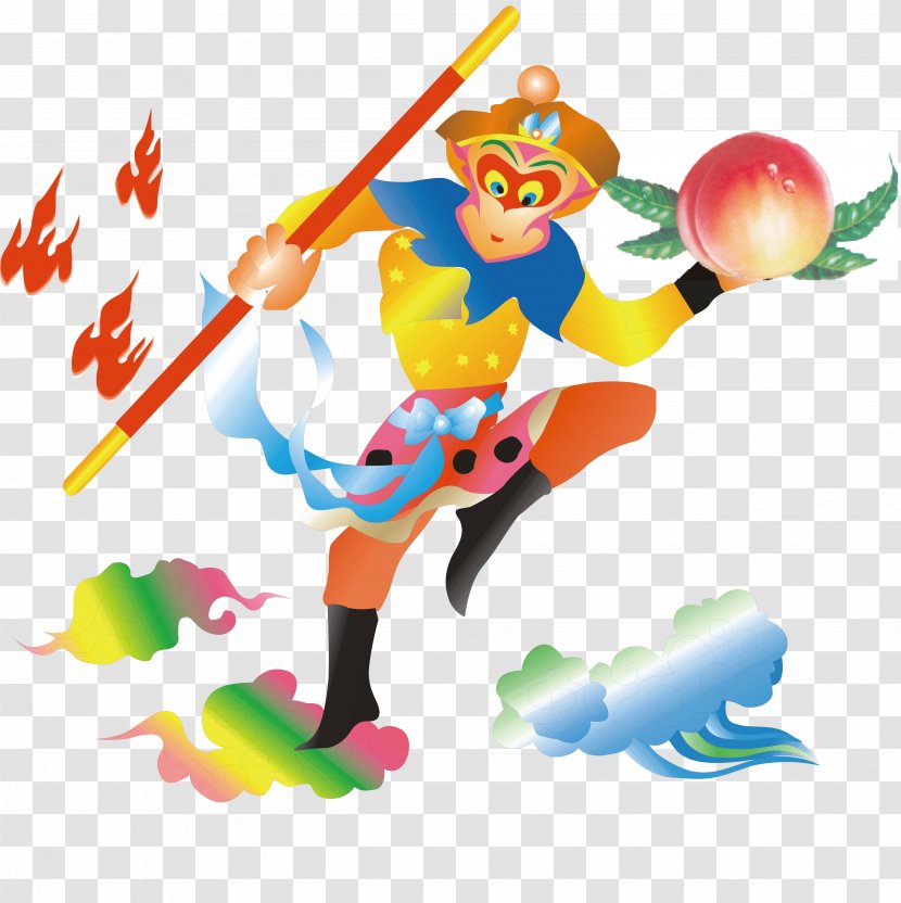 Sun Wukong Journey To The West Illustration - Cartoon Transparent PNG