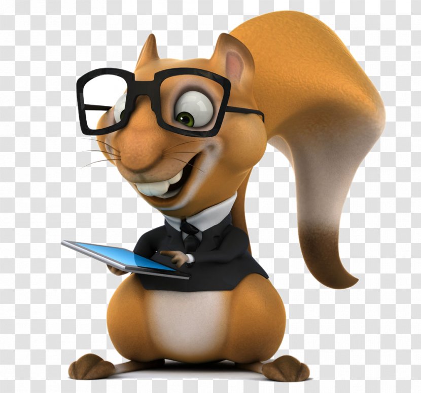Squirrel Cartoon Funny Animal - Rodent - Play Mobile Phone 3D Transparent PNG