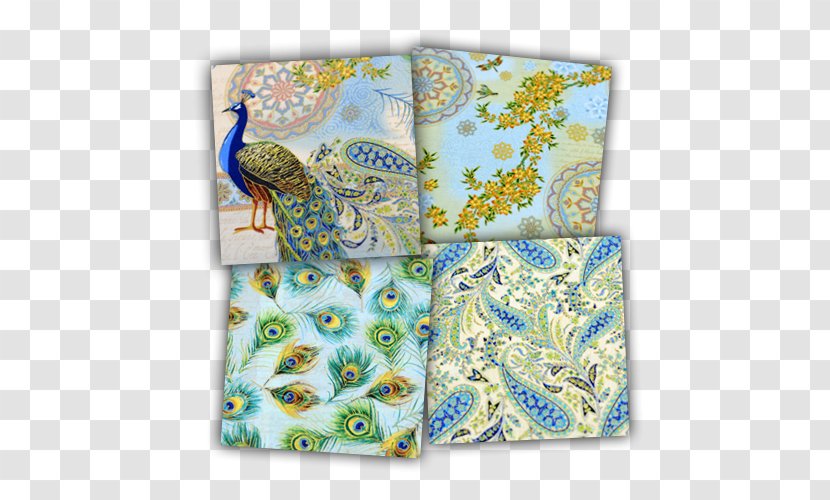 Paisley Place Mats Peafowl Textile Feather - Visual Arts - Peacock Right Side Transparent PNG