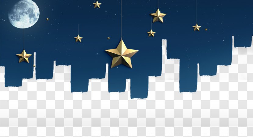 Adobe Illustrator - Sky - Moon Star Background Material Transparent PNG