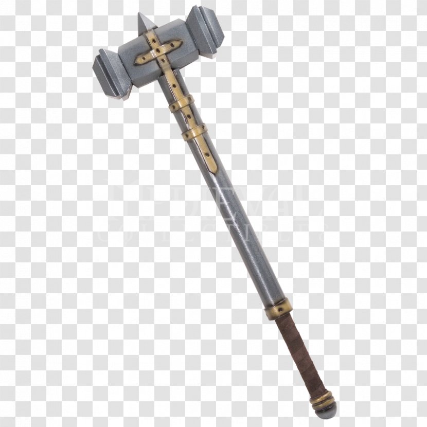 Middle Ages War Hammer Weapon Splitting Maul - Hardware - Viking Skull Transparent PNG