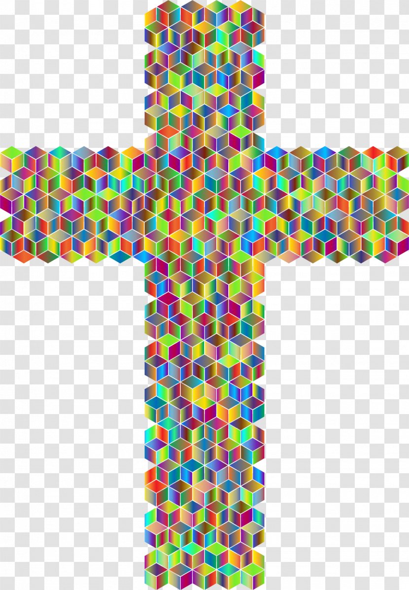 Christian Cross Christianity Religion Clip Art - Color - Cube Transparent PNG