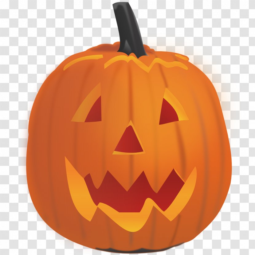 Pumpkin Halloween Jack-o'-lantern Clip Art - Cucurbita Pepo Transparent PNG