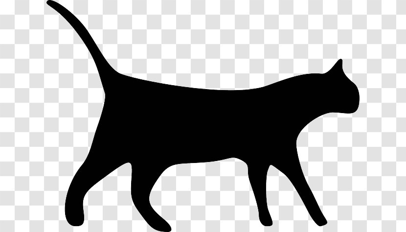 Black Cat Kitten Clip Art - Wildlife Transparent PNG