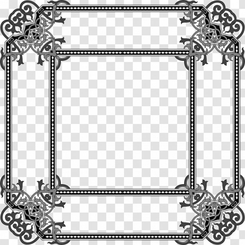 Desktop Wallpaper Clip Art - Drawing - Floral Ornament Frame Transparent PNG