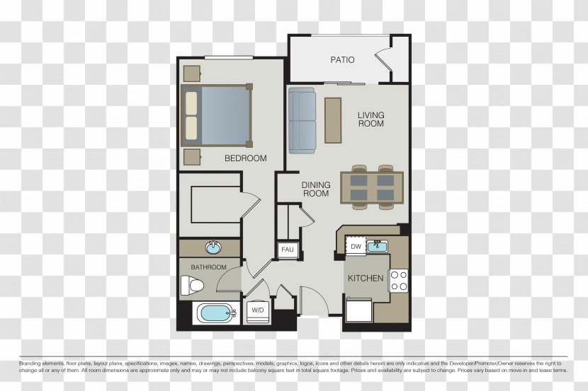 Floor Plan Santa Palmia Apartments San Francisco Room - Real Estate Transparent PNG