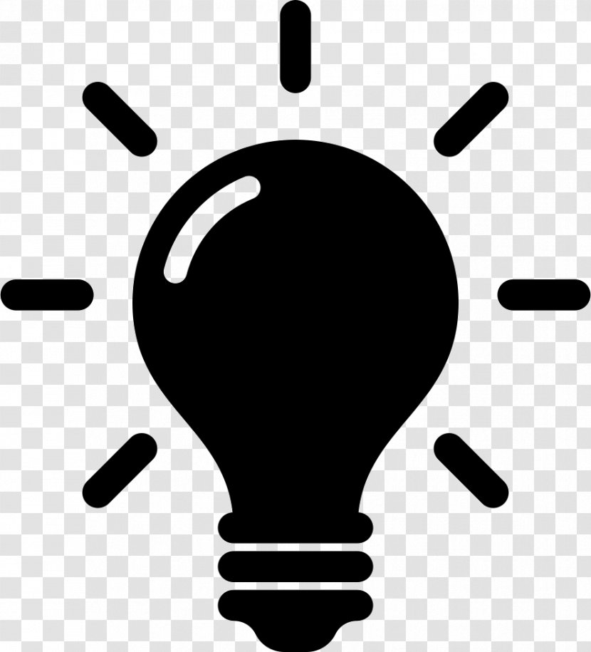 Incandescent Light Bulb - Black And White - IDEA Transparent PNG
