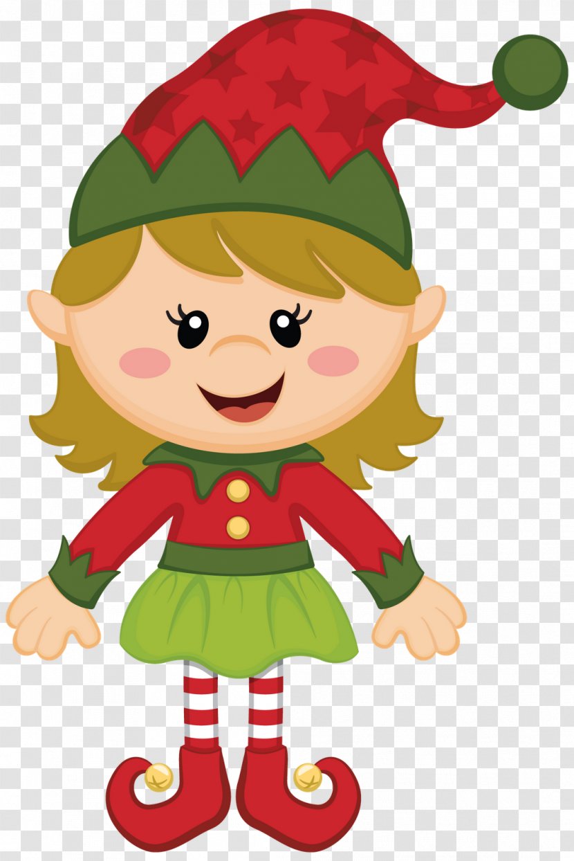 Christmas Tree Santa Claus Elf Clip Art Transparent PNG