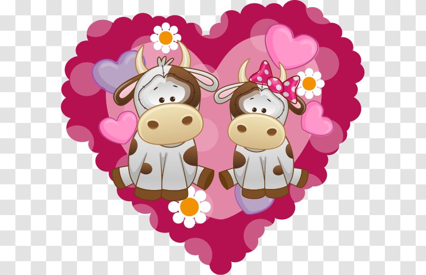 Baka Cartoon Drawing Taurine Cattle - Floral Design - Vache Transparent PNG