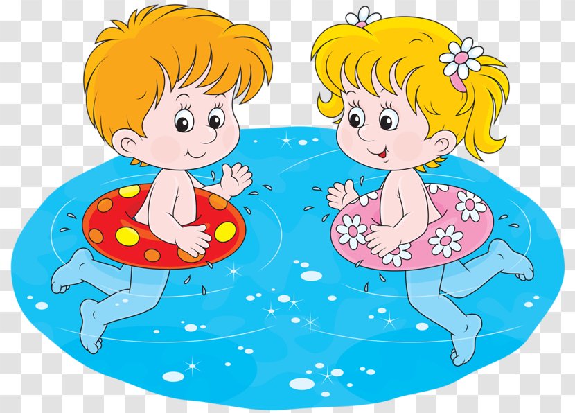 Child Cartoon Play Illustration - Silhouette - Swimming Transparent PNG