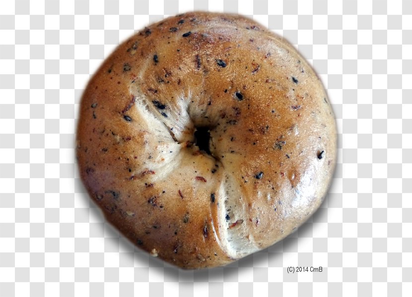 Bagel Bialy Rye Bread Poppy Seed - Food Transparent PNG