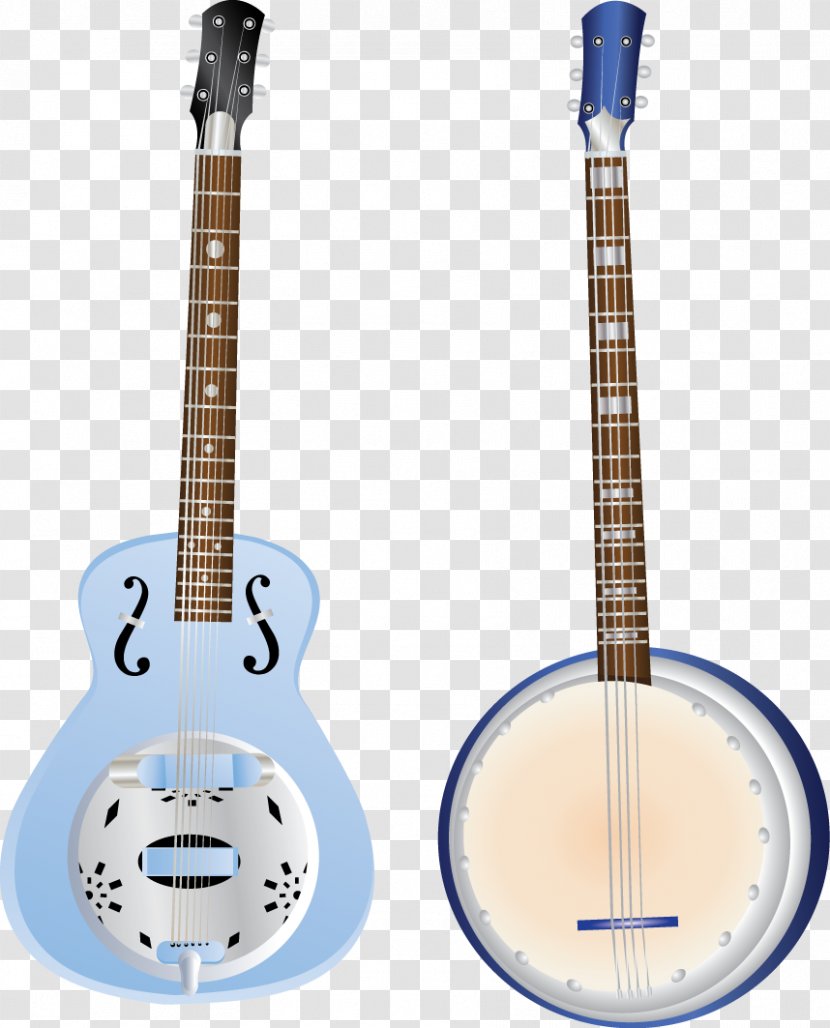 Acoustic Guitar Tiple Cuatro Musical Instrument - Watercolor - Violin Vector Material Transparent PNG