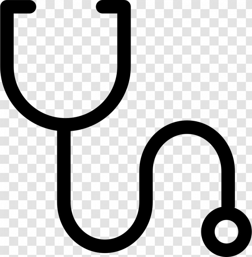 Stethoscope Medicine Physician - Black And White - Stetoskop Transparent PNG