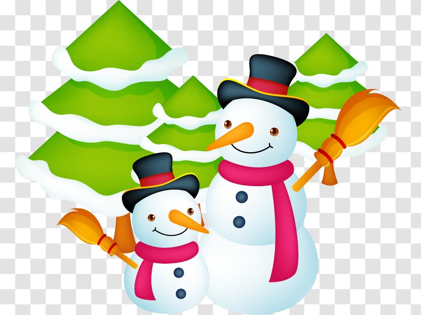 Santa Claus Christmas Gift Card Template - Flightless Bird - Vector Winter Snowman Transparent PNG