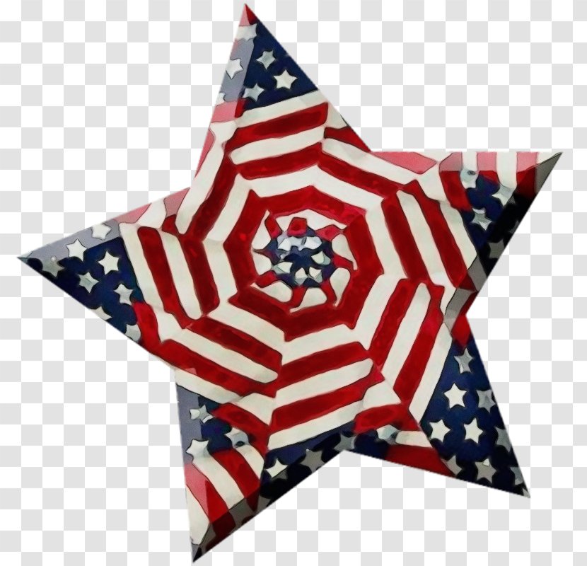 Flag Star Pattern - Watercolor Transparent PNG