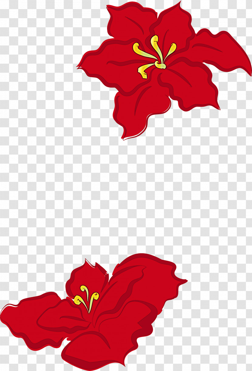Red Flower Hawaiian Hibiscus Plant Petal Transparent PNG