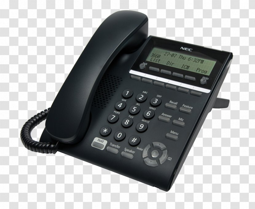 Business Telephone System VoIP Phone Mobile Phones Unified Communications - Nec - Handset Transparent PNG
