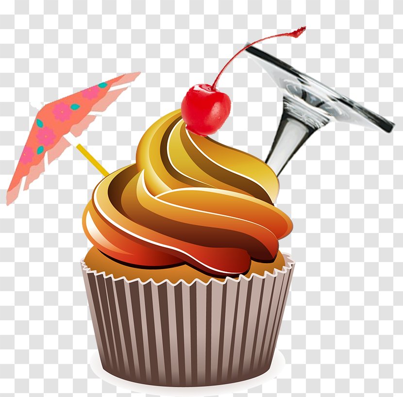 Cupcake Muffin Frosting & Icing Chocolate Cake Carrot Transparent PNG
