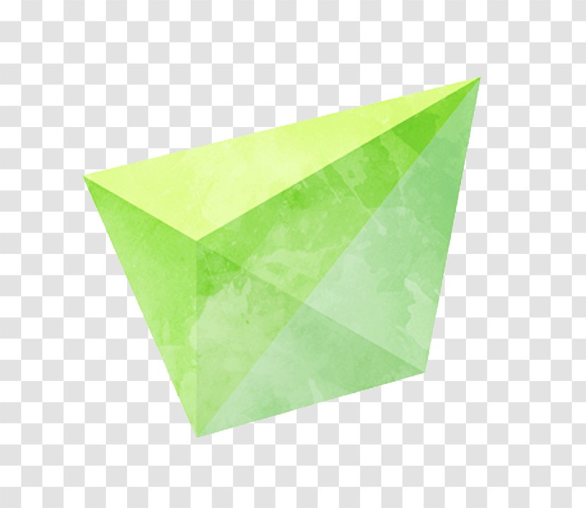 Green Triangle - High-definition Irregular Shape Light Effect Transparent PNG