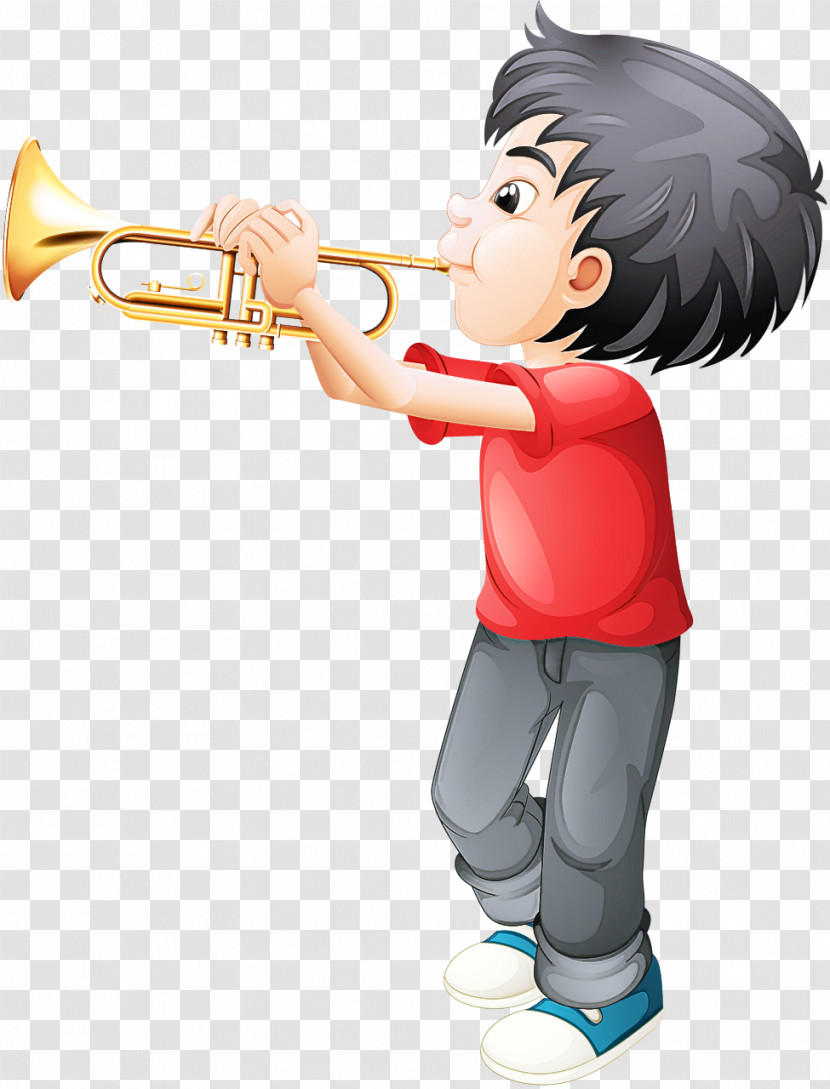 Cartoon Brass Instrument Trumpeter Trumpet Musical Instrument Transparent PNG