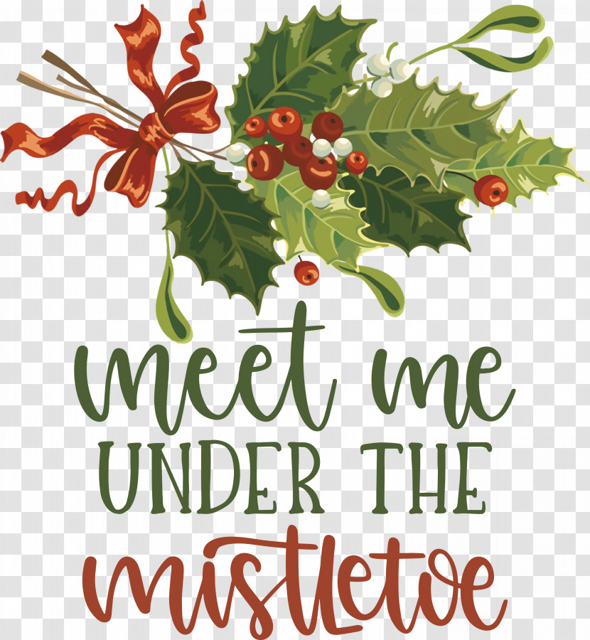 Meet Me Under The Mistletoe Mistletoe Transparent PNG