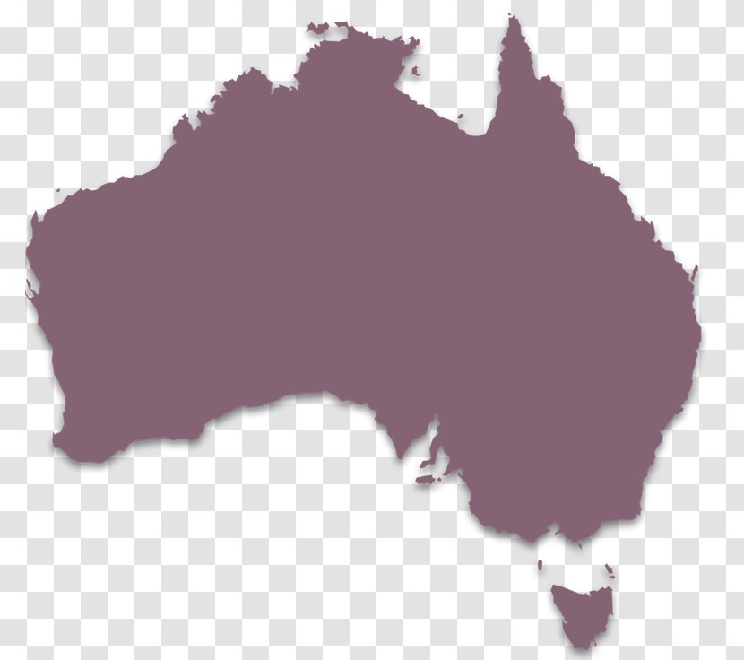 World Map Australia Mapa Polityczna - Purple Transparent PNG