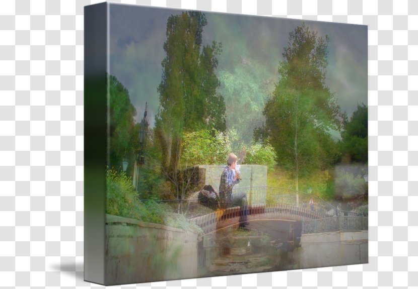 Painting Landscape Nature Picture Frames Water Feature - Flute Player Transparent PNG