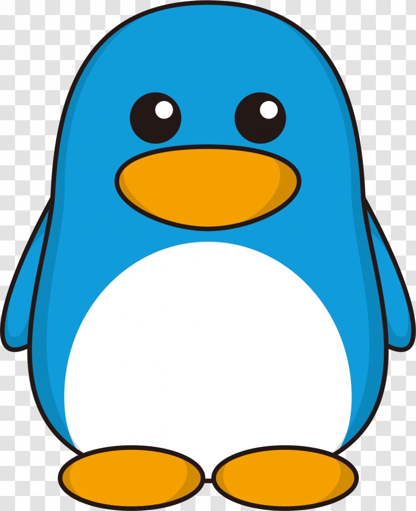 Penguin Cartoon Clip Art - Flightless Bird - Vector Blue Transparent PNG