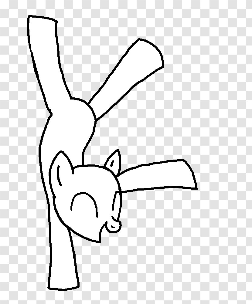 Domestic Rabbit Hare Drawing Line Art Clip - Silhouette - Handstand Transparent PNG