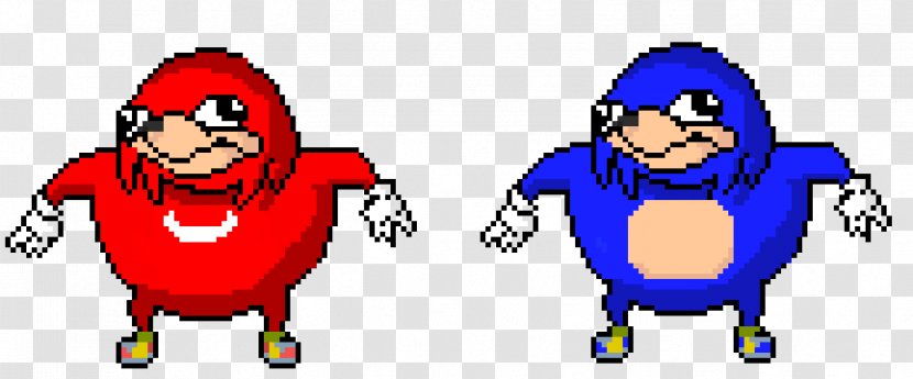 Knuckles The Echidna Pixel Art Uganda Metal Sonic - Human Behavior Transparent PNG