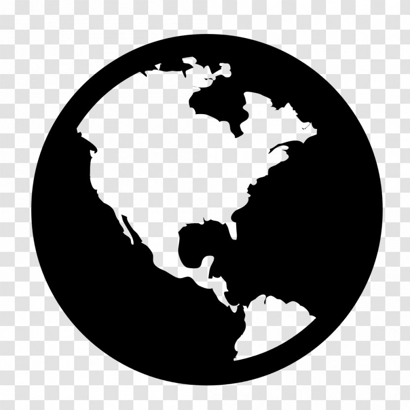 Globe Font Awesome - Monochrome Transparent PNG