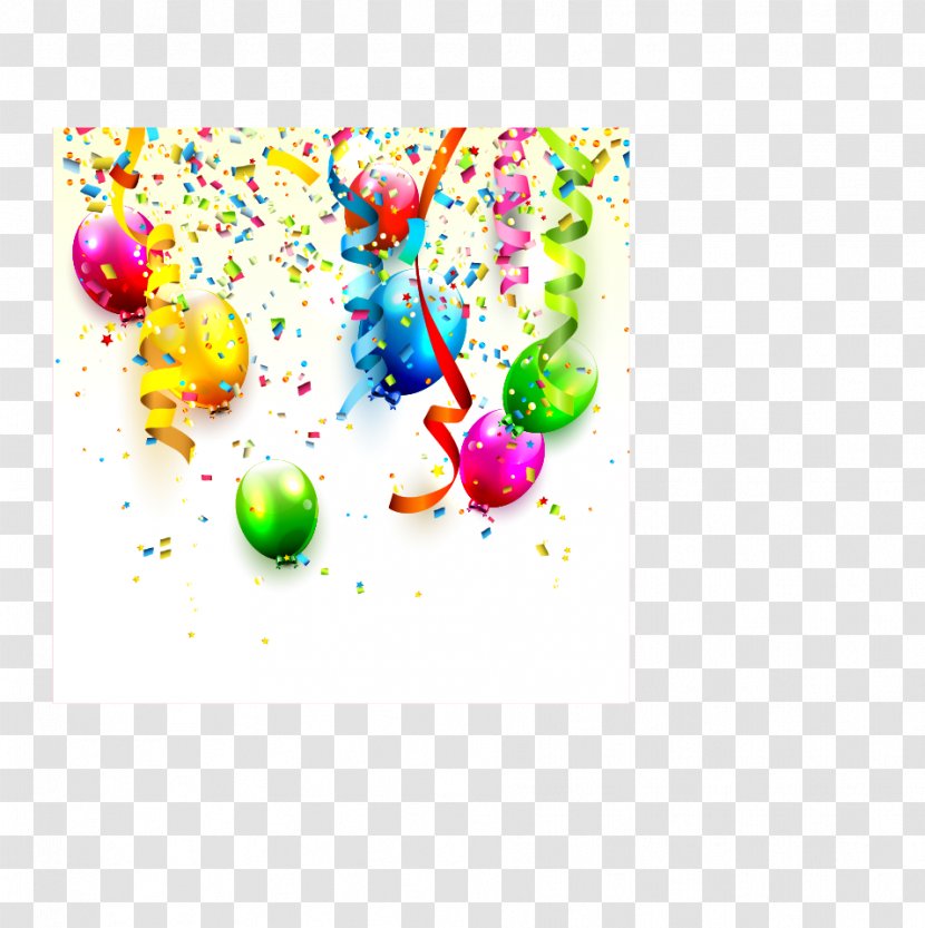 Birthday Ribbon Balloon - Colored Balloons Transparent PNG