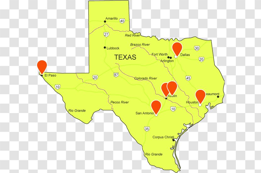 Texas Map Line Product Design Ecoregion - Funny Bone Transparent PNG