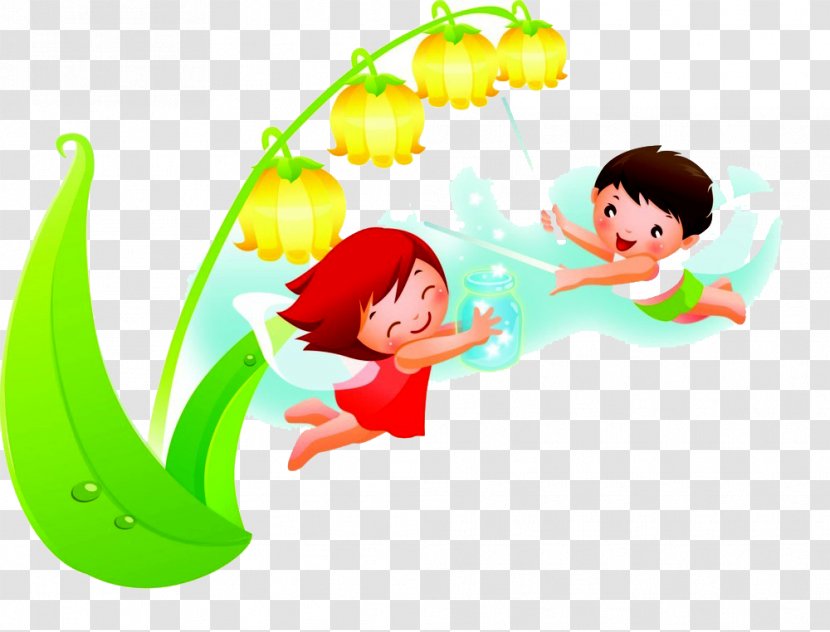 Cartoon Child Illustration - Drawing - Lily Of The Valley Transparent PNG