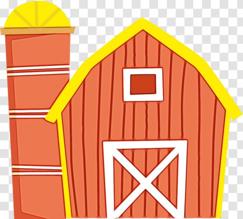 Clip Art Shed Line House Barn - Playhouse Transparent PNG