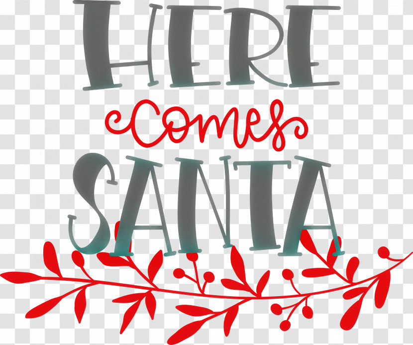 Here Comes Santa Santa Christmas Transparent PNG