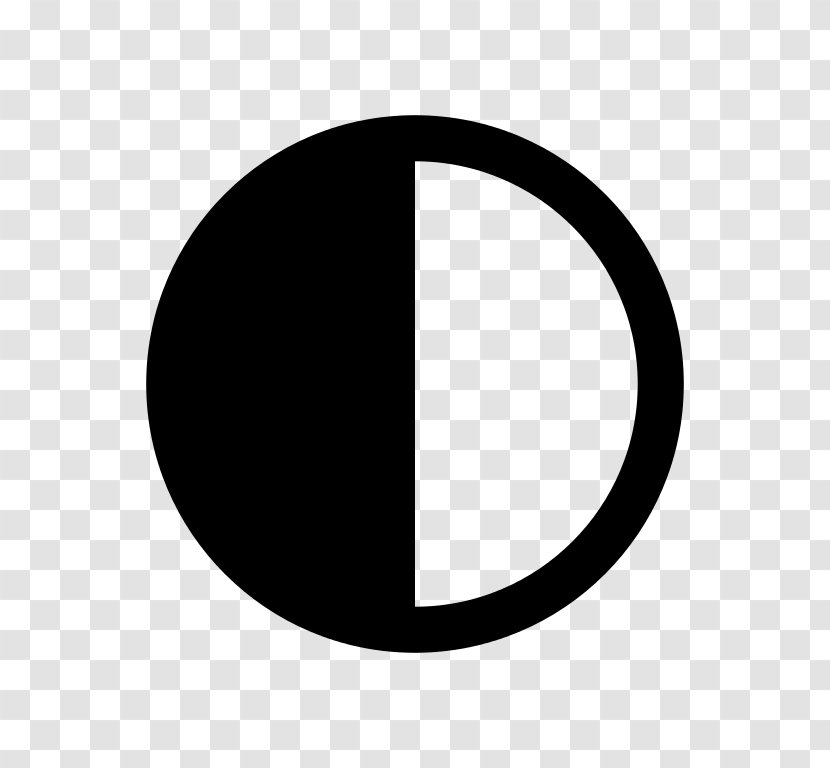 Lunar Phase Eerste Kwartier Laatste Moon Symbol - Black And White Transparent PNG