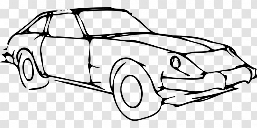 Sports Car Clip Art Vehicle Drawing - Wheel - Silhouette Front View Transparent PNG