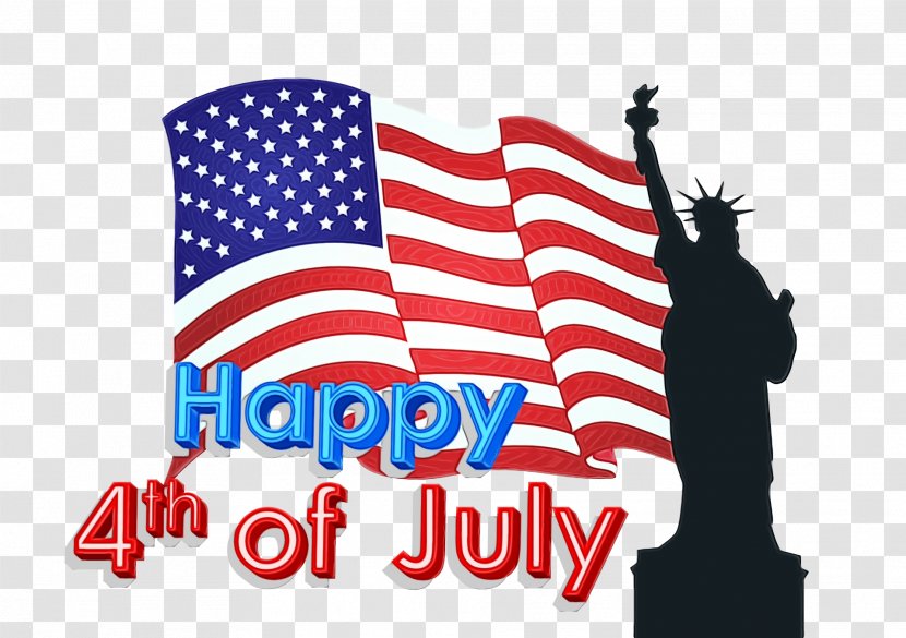 Happy Independence Day Text - Fourth Of July - Electric Blue Event Transparent PNG