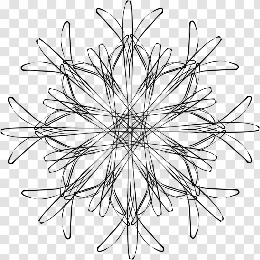 Snowflake - Frost - Line Art Transparent PNG