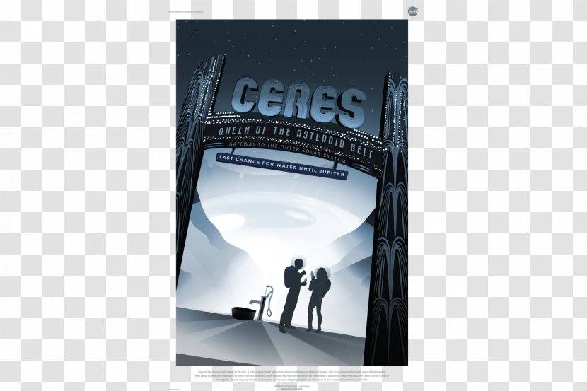 Jet Propulsion Laboratory NASA Ceres Poster Dawn - Display Advertising - Tanabata Design Transparent PNG