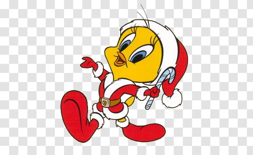 Tweety Sylvester Clip Art Christmas Day Looney Tunes - Tree - Bird Transparent PNG