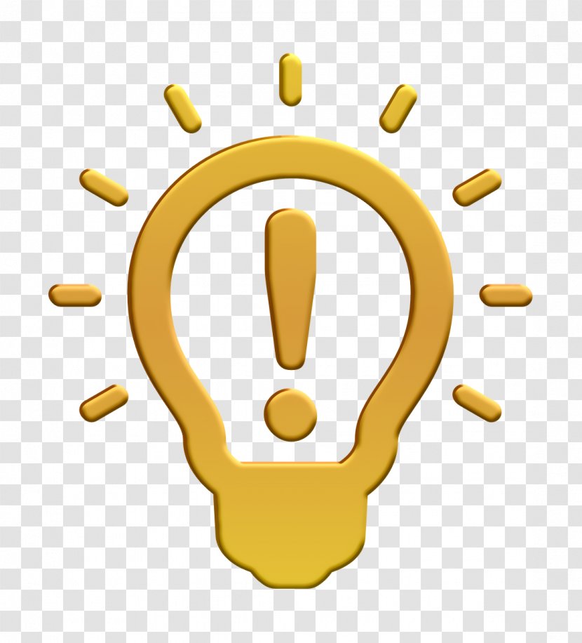Business Icon Office Set Bulb - Yellow - Symbol Transparent PNG